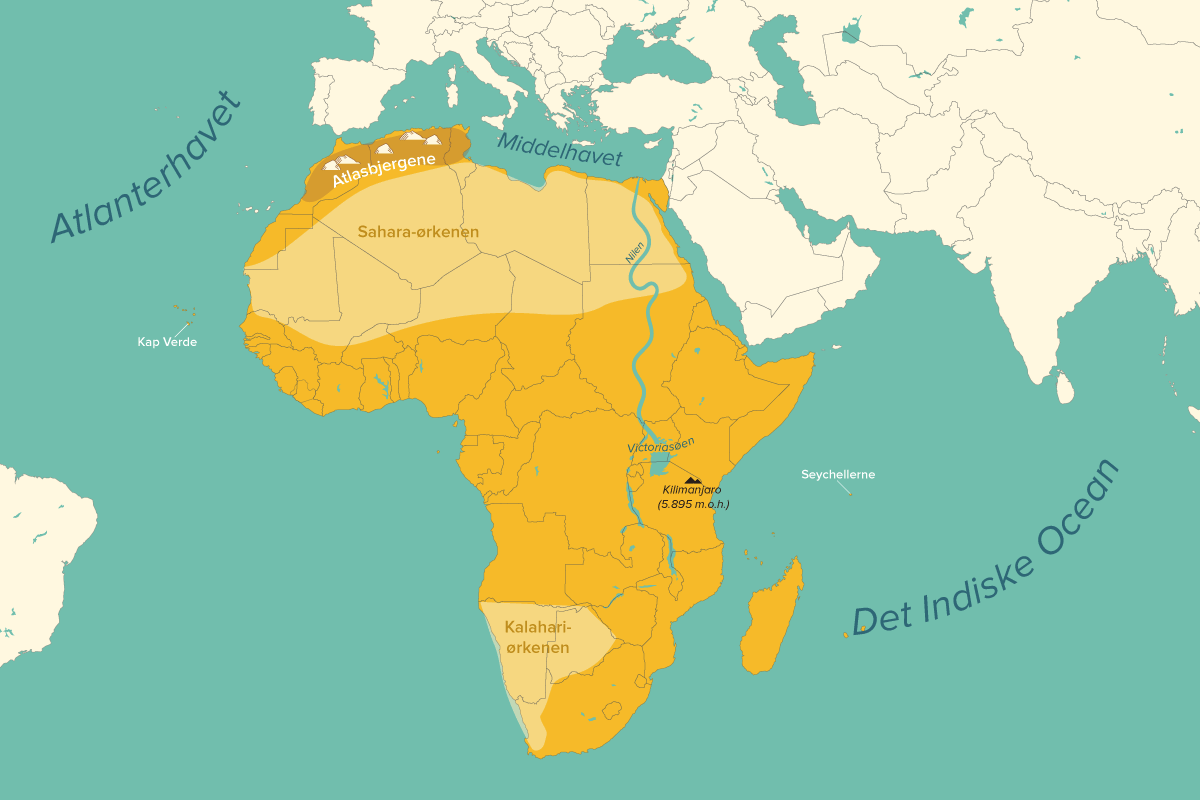 Sahara ørkenen Kort Kort 1405